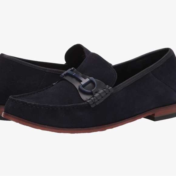 Ted Baker Blue Suede Loafers Slip-OnNew